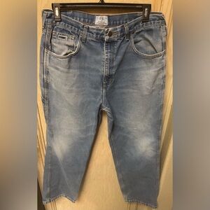 Tyndale FR Jeans Mens 38x30 Blue Denim Carpenter Arc Rated CAT 2 F290T READ